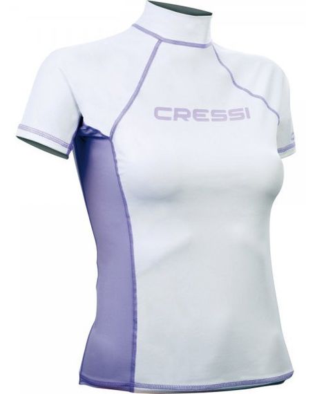 Гидрофутболка-рашгард женская Cressi Rash Guard с коротким рукавом белая