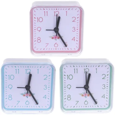 Будильник «Глори» 7,5*7,5*3см, микс цветов