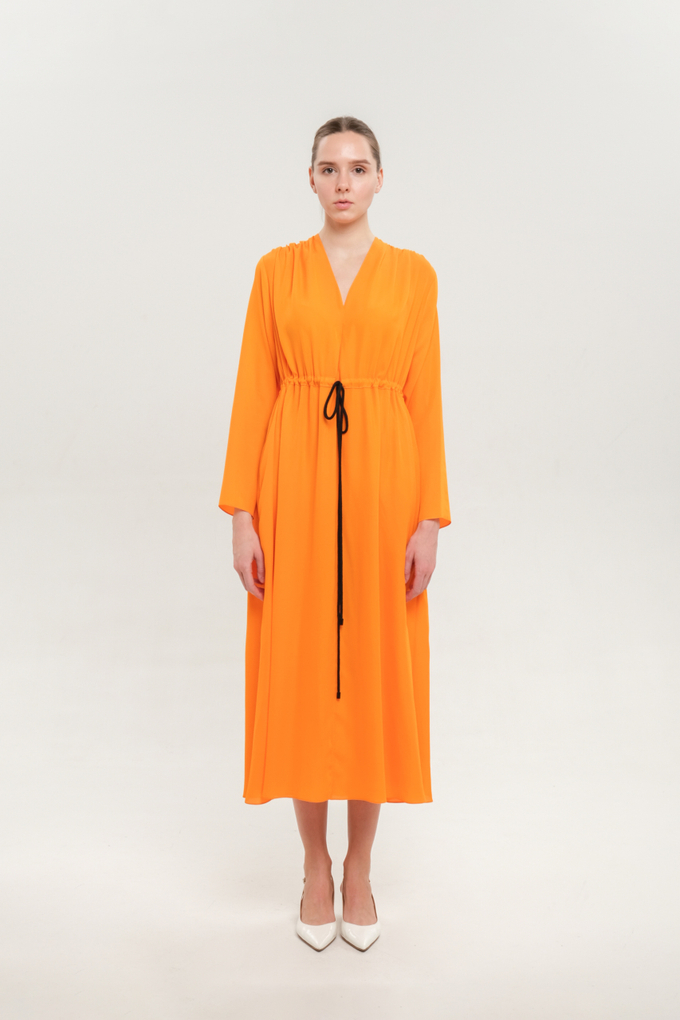 Платье, оранжевый