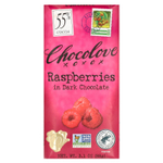 Chocolove, Малина в темном шоколаде, 55% какао, 88 г (3,1 унции)