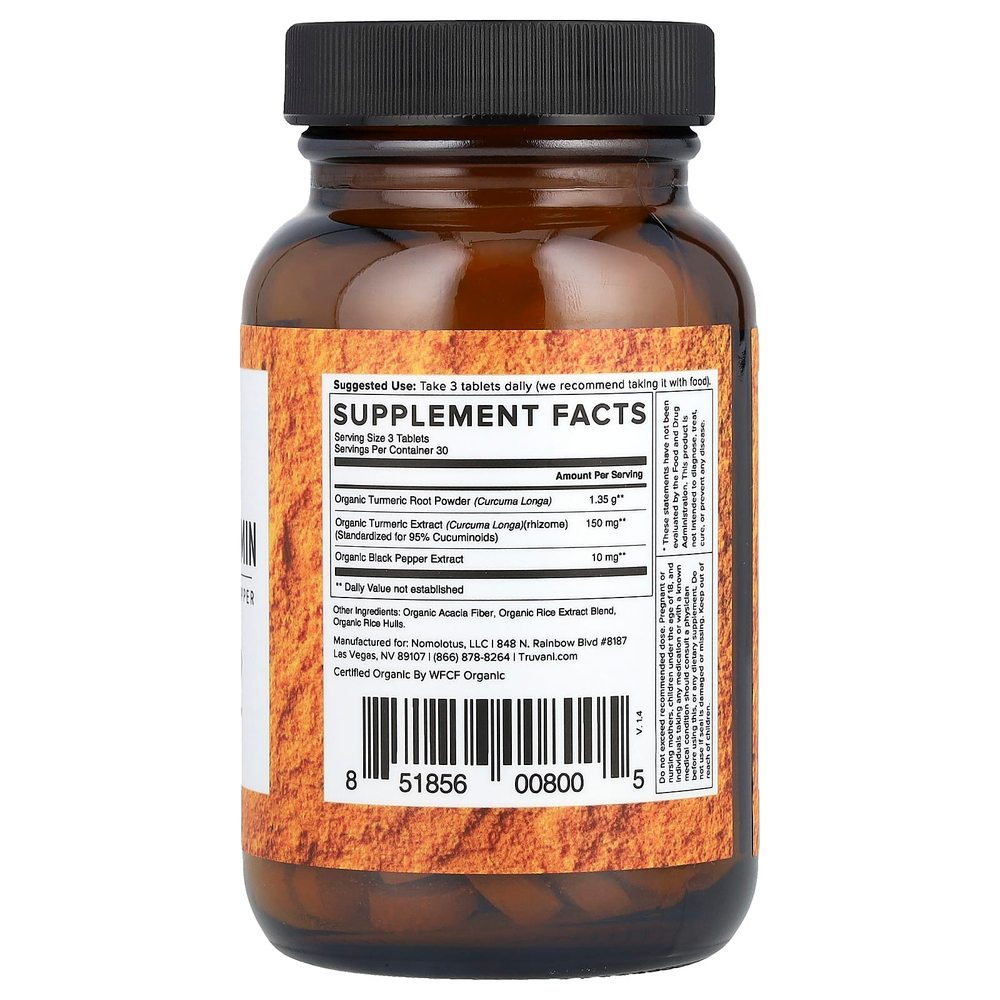 Truvani, Куркумин, куркумин, 90 таблеток