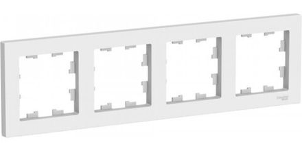 Рамка четырехместная Systeme Electric AtlasDesign Бел универсальная