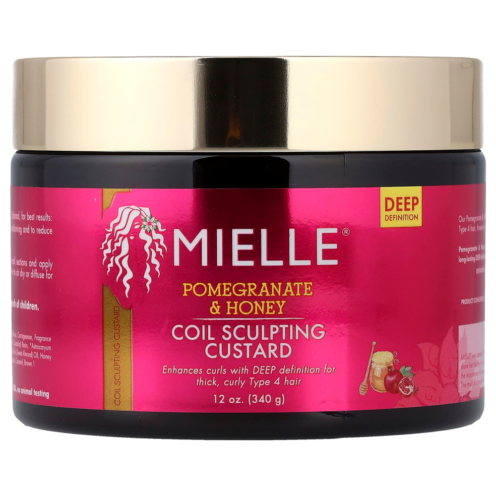 Mielle, Coil Sculpting Custard, гранат и мед, 340 г (12 унций)