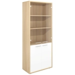 Шкаф высокий с прозрачным стеклом ДУБЛИН