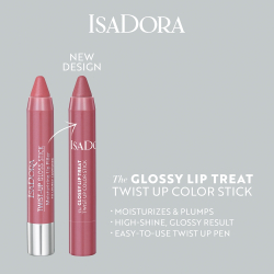 IsaDora Glossy Lip Treat Twist Up Color - увлажняющая помада, 3,3 g
