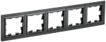 BRITE Рамка 5-местная РУ-5-БрЧ черный IEK