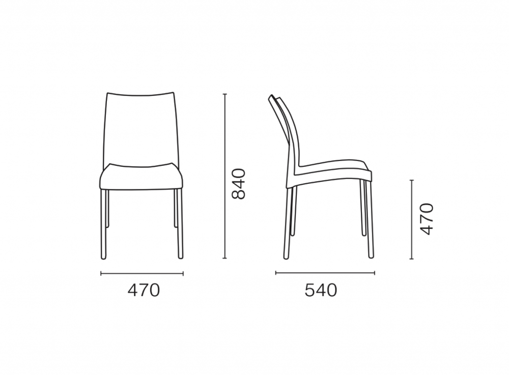 Стул пластиковый Papatya Marvel-S, сатинированный алюминий, черный