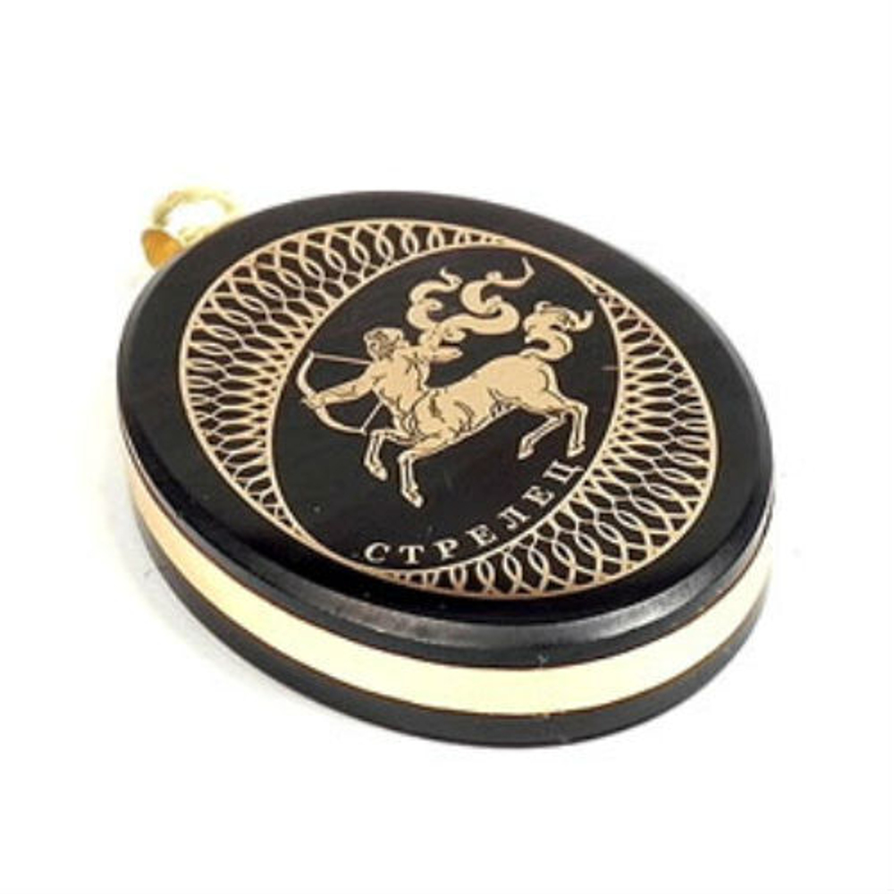 Кулон знак зодиака "Ажур" обсидиан