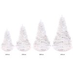 Ёлка «Звон вьюги» 210 см, ПВХ (1154 веток), белый иней, Белый