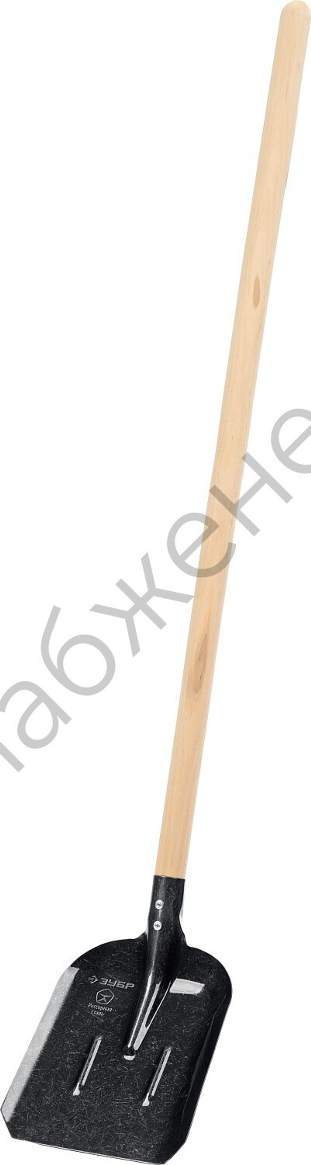 ЗУБР ПРОФИ-5, 350 х 230 х 1450 мм, полотно рессор.сталь 1.6 мм закалено, c ребрами жесткости, черенок высш.сорт, тип ЛСП, совковая лопата, Профессион