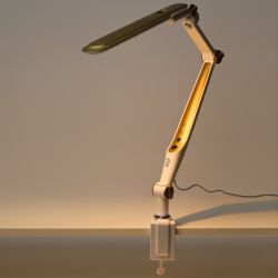 Настольный светильник ЭРА NLED-496-12W-G светодиодный на струбцине золото | Светодиодные настольные лампы