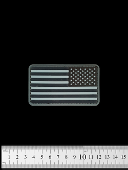 Шеврон Флаг США PVC 5х8,5 см. Сине-голубой правый