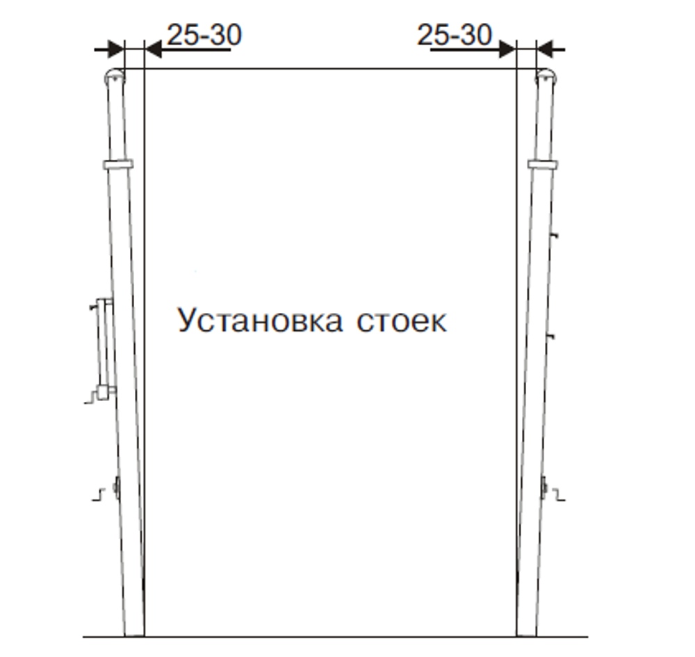 Стойки волейбольные телескопические на стаканах