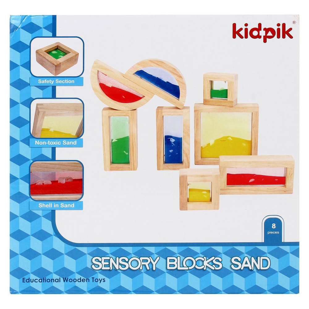 Конструктор деревянный с песком, коробка C-41745