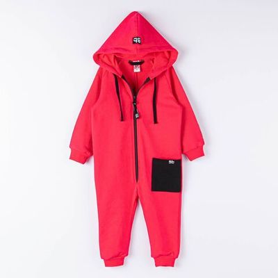 Bb team lightweight hooded jumpsuit - Bubble Gum