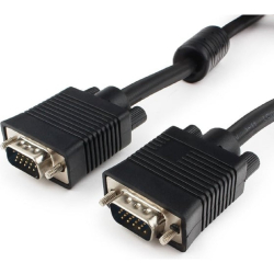 Видеокабели и переходники Gembird / Cablexpert CC-PPVGA-15m-B, Кабель VGA Premium ,15M / 15M, 15м, тройн. экран,феррит. кольца,пакет ,черные