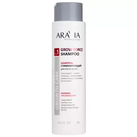 Шампунь стимулирующий для роста волос GROW FORCE SHAMPOO, 420 мл ARAVIA Professional