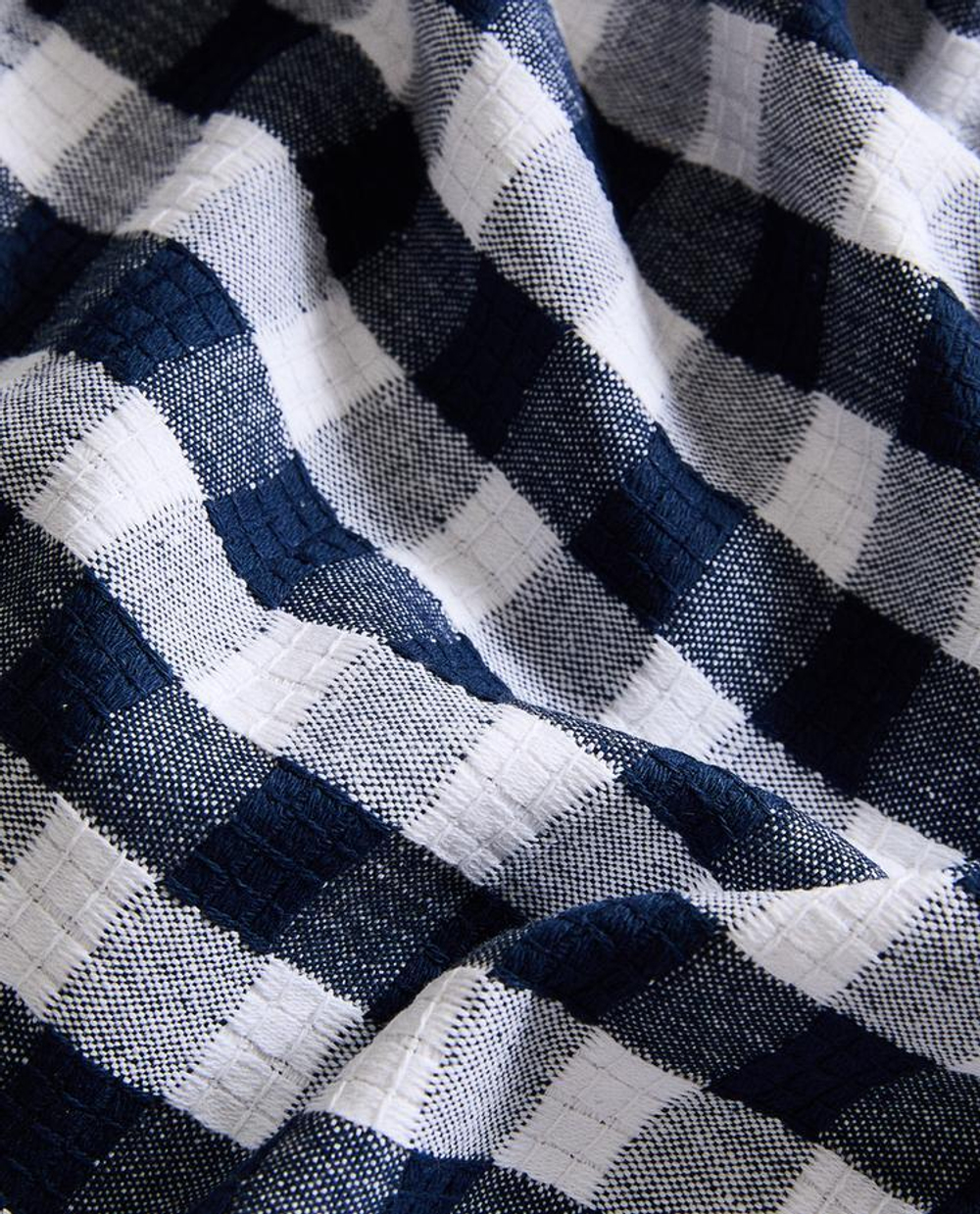 ZARA HOME НАБОР САЛФЕТОК В КЛЕТКУ ВИШИ (2 ШТ.), СИНИЙ