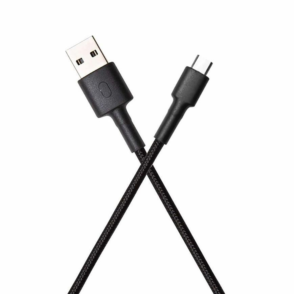 Кабель с оплёткой Xiaomi Mi USB-C — USB-A (1 м) (версия Global), Чёрный