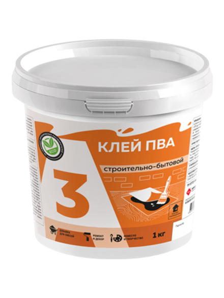 A3 Клей ПВА Строительно-бытовой 1кг (ИжСинтез)