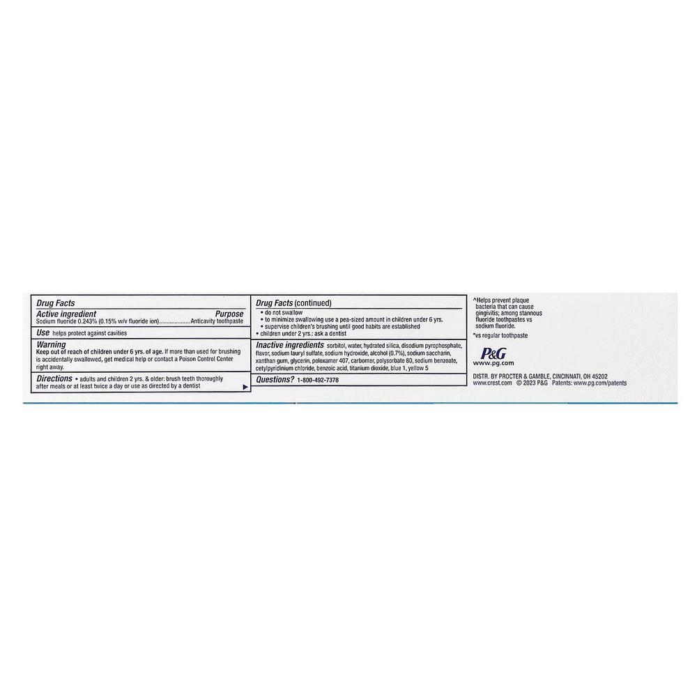 Crest, Plus, Scope, Outlast + Whitening, зубная паста с фтором против кариеса, мята, 153 г (5,4 унции)