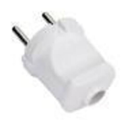 Вилка прямая, белая,10А, PPG10-43-201 (25)