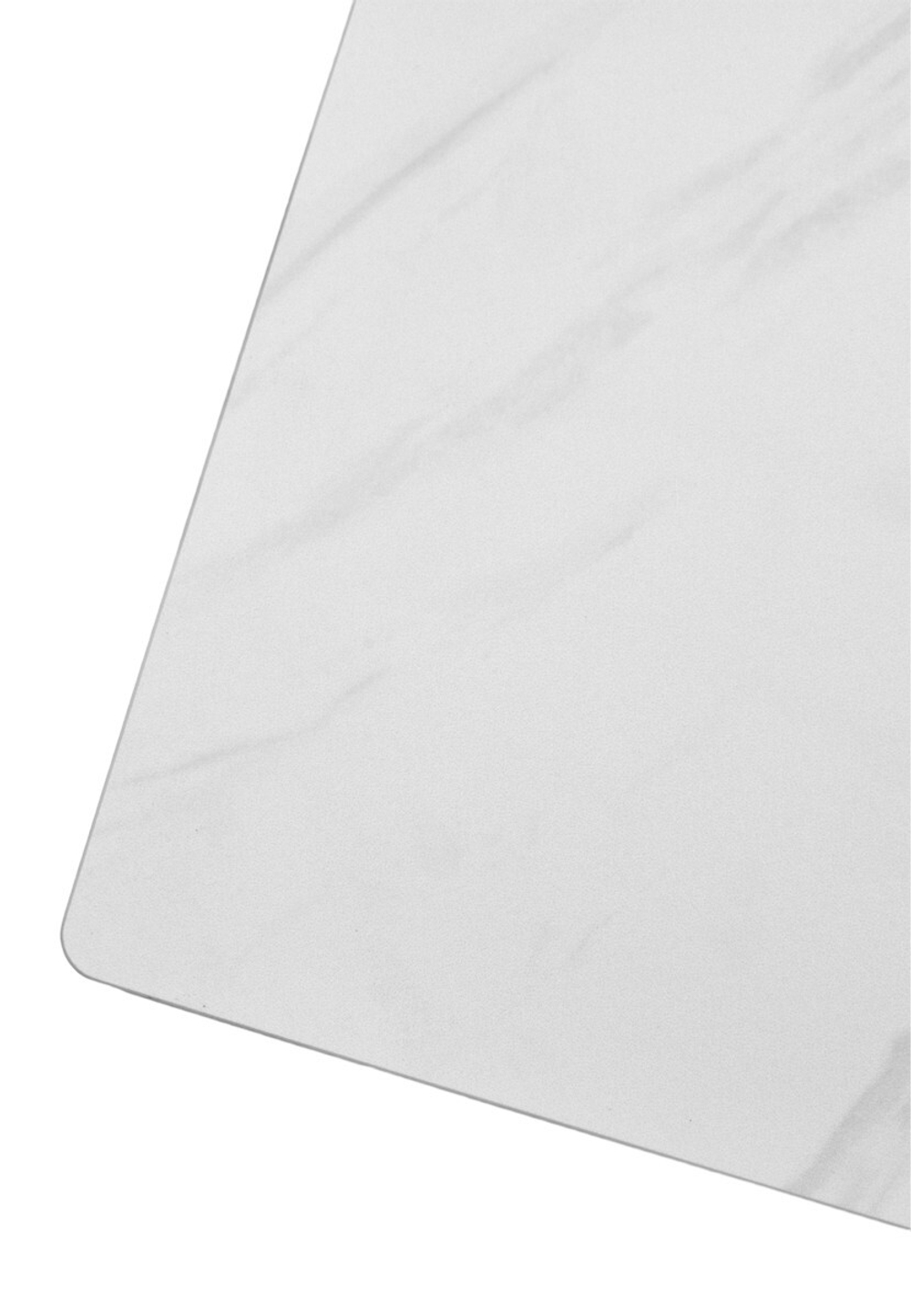Стол VASTO 180 MARBLES KL-99 Белый мрамор матовый, итальянская керамика/ черный каркас, ®DISAUR