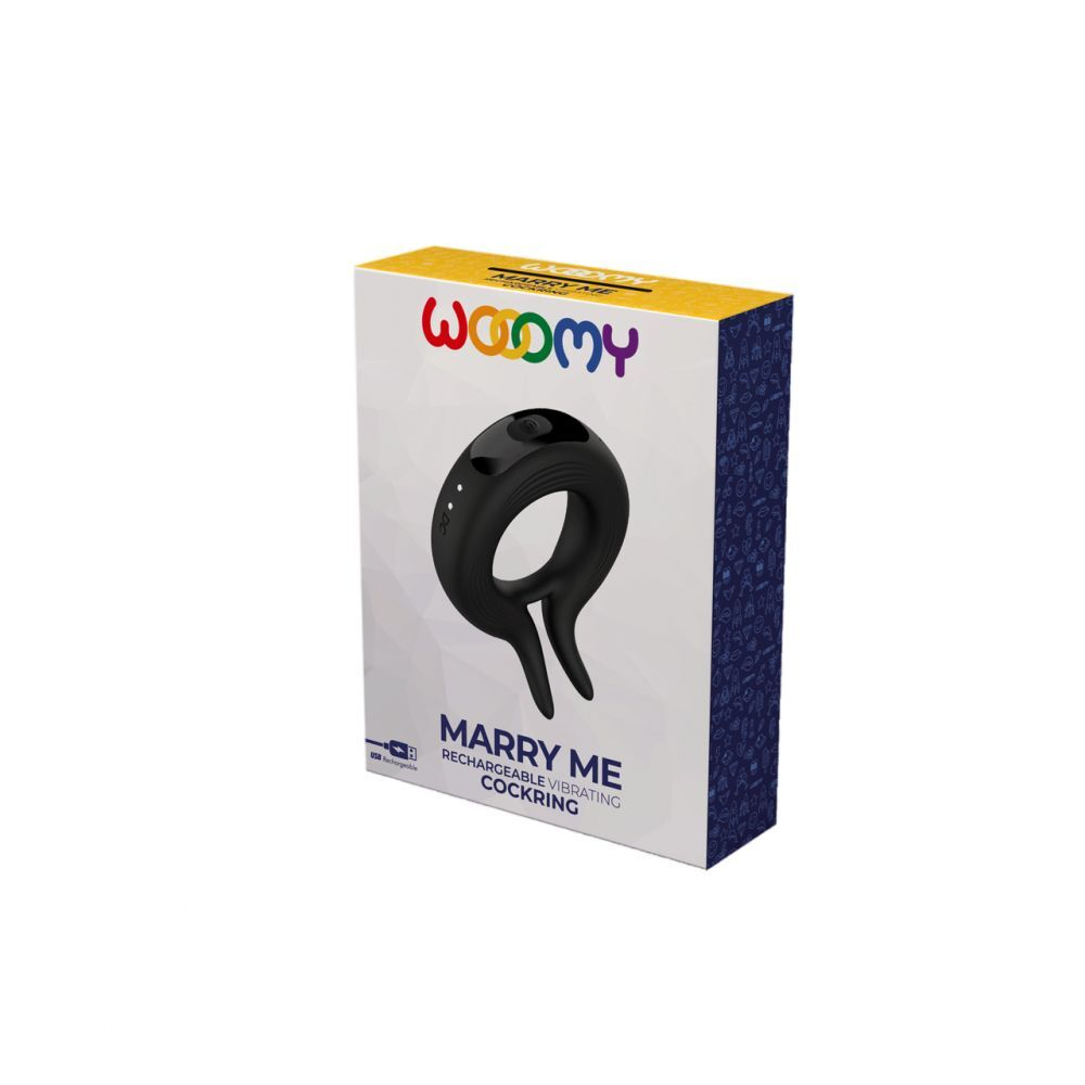 Эрекционное кольцо Adrien Lastic Marry Me, вибрация, 9,3 см