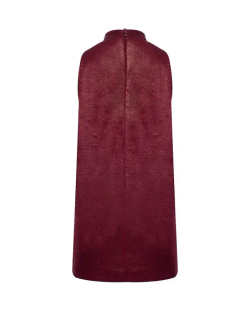 Шелковое платье мини с воротом "стойка"