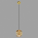 Подвесной светильник Belfast Pansy 6214-1 BR CA Латунь / Стекло / Янтарный