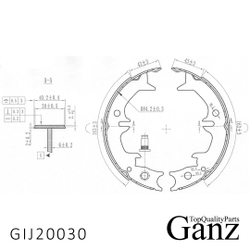 Колодки барабанные LEXUS RX300 GANZ GIJ20030