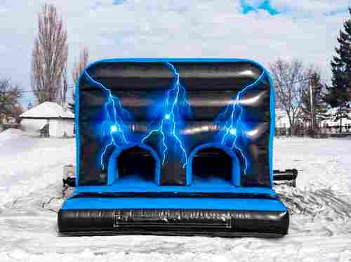 Надувная полоса препятствий для тимбилдинга «Молния», 40×3,5×4 м