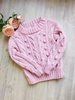 Женский свитер "Виноград" со спущенными плечами