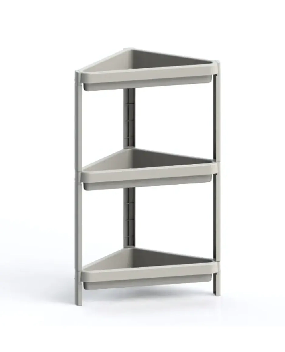 Этажерка 3-х секционная KLEO угловая, цвет бежевый,44,2*33*70см