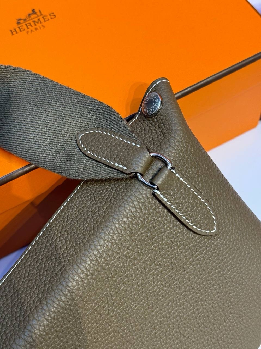 Мужская сумка Hermes Videpoches цвета хаки