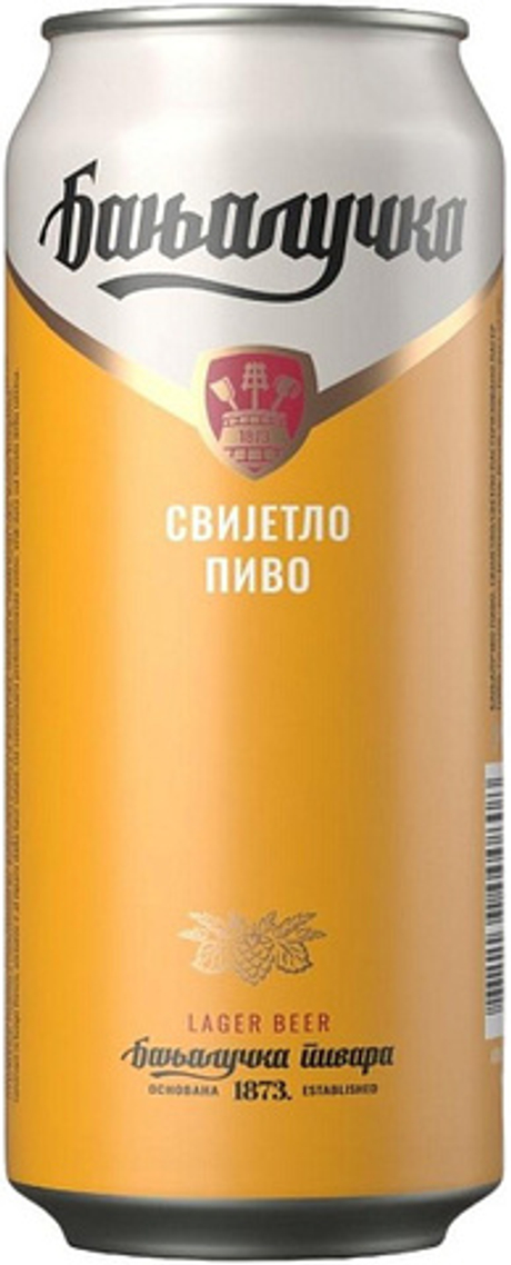 Пиво Баньалучко фильтр свет 0,5 Ж/Б 4,6% Босния и Герцеговина