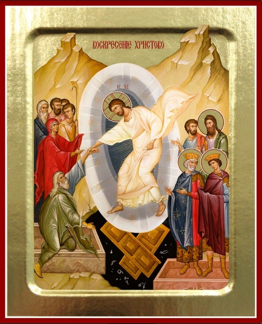 Икона Воскресение Христово, на дереве: 125 х 160 (Синопсисъ)