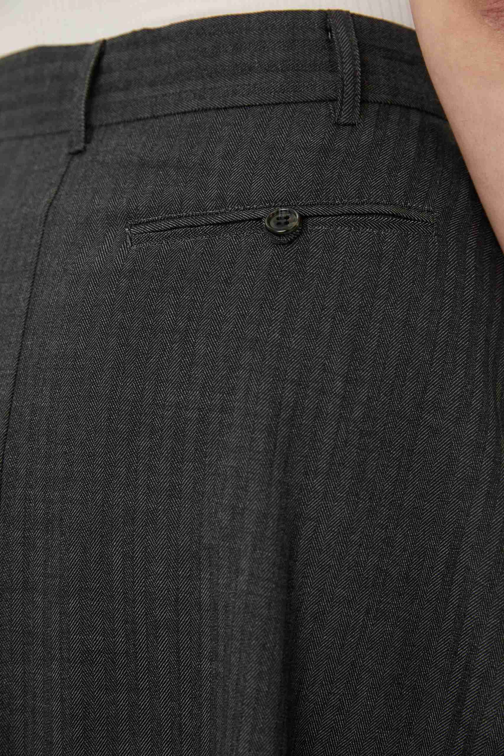 Юбка макси из шерсти в елочку