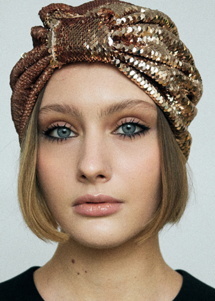 Чалма с золотыми пайетками