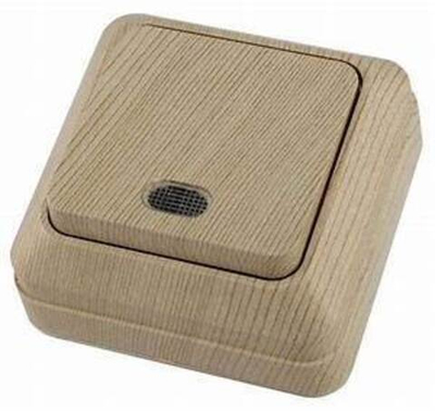 Выключатель 1-кл. сосна ОП IP20 10А, "Ладога" TDM