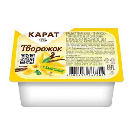 Творожок Карат с ванилином 100 гр