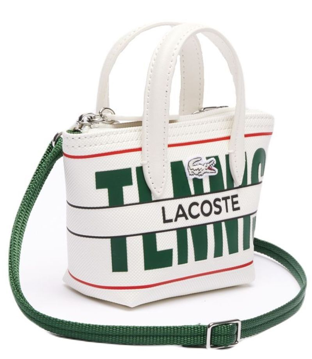 Lacoste L.12.12 Coated Mini Canvas Tote Bag - White