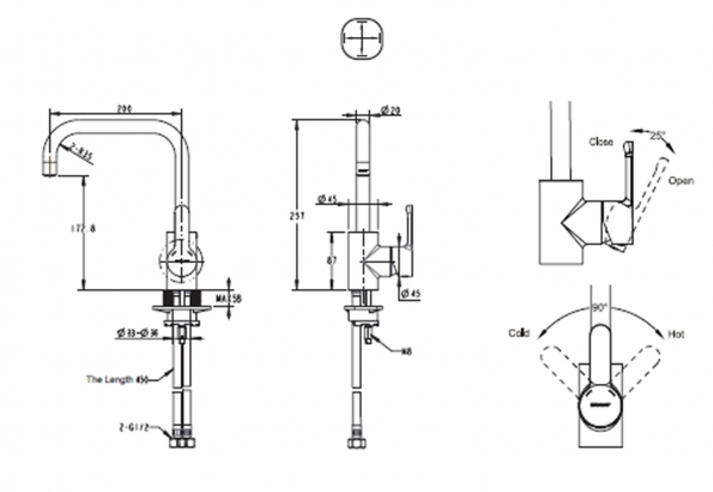 Смеситель для кухни Bravat Stream