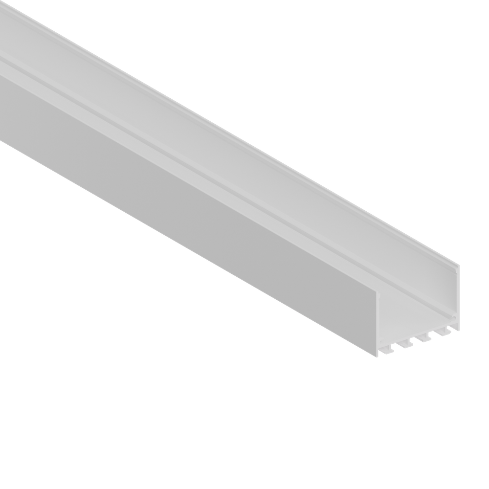 Накладной алюминиевый профиль,  50х35х3000. Цвет: белый матовый,  RAL9003, Серия:DN8ALE