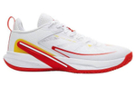 PEAK Taichi Volleyball Shoes Cushioning, Wear Resistant Low top Training Shoes Men"s White Red
