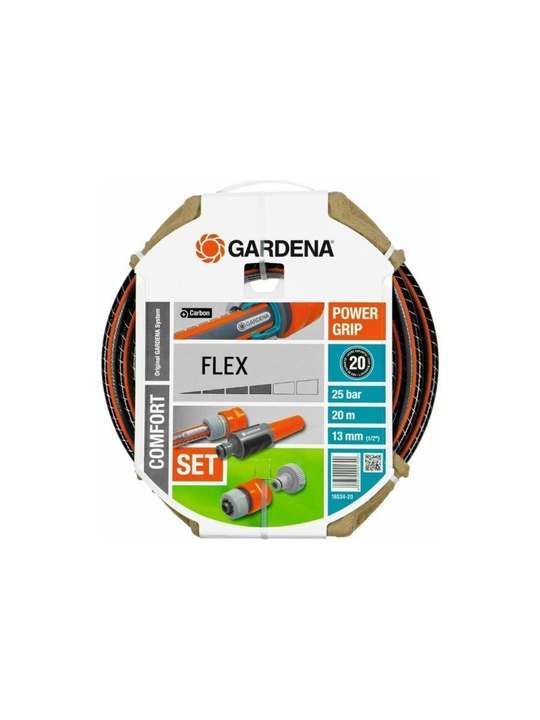Комплект Gardena : шланг Flex + фитинги + наконечник для полива (шланг)