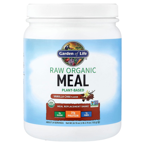 Garden of Life, RAW органический коктейль для замены приема пищи, со вкусом ванильного чая, 532 г (18,76 унции)