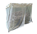 Качели садовые OLSA 2-х местные Невада с москитной сеткой(каркас коричневый, м/э коричневый рис.цветы)1