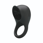 Черное эрекционное кольцо Ring Shaking II (Цвет: черный)