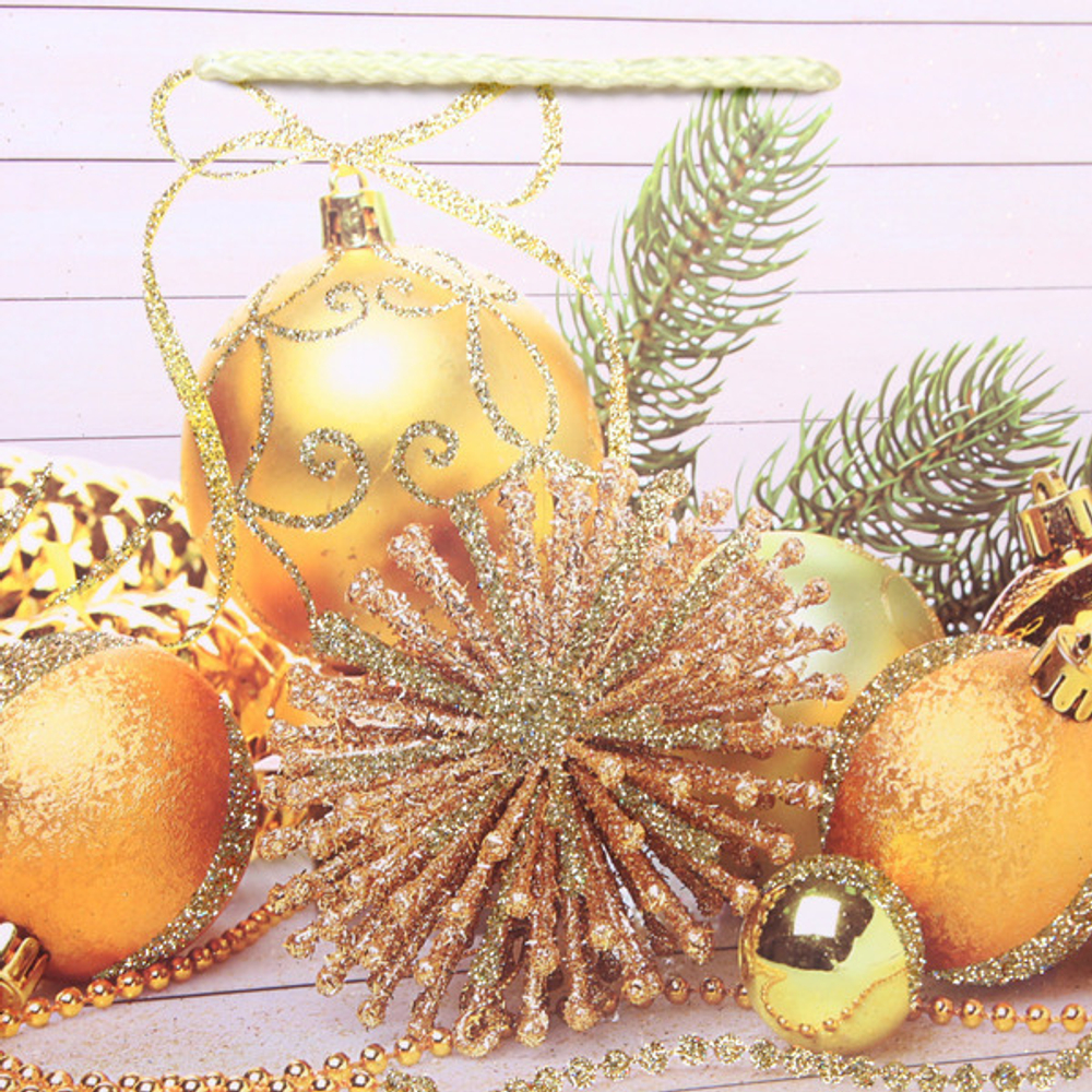 Пакет подарочный «Новогодние шары» 18*24*8,5 см